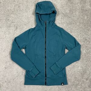 American Giant Women’s Small Full Zip Hooded Jacket Coat Blue Sweatshirt USA